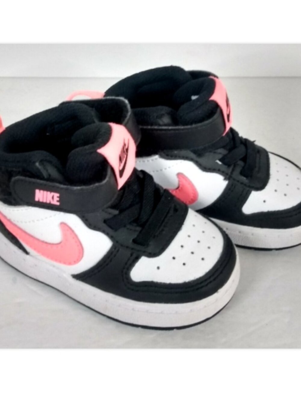 Nike Court Borough Mid 2 White Sunset Pulse CD7784-005 Baby 5C Sneakers Pink - Picture 2 of 8